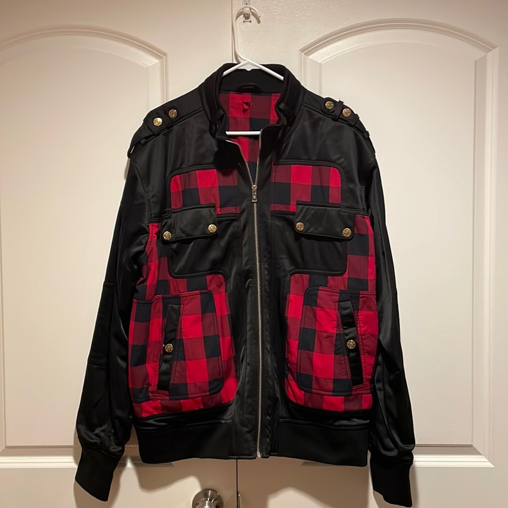 Black and Red Checkered Performance Jacket